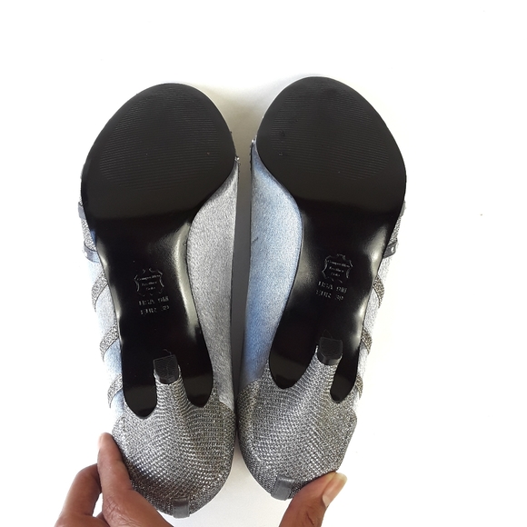 Adrianna Papell Peep Toe Rhinestone Heels - Picture 4 of 8